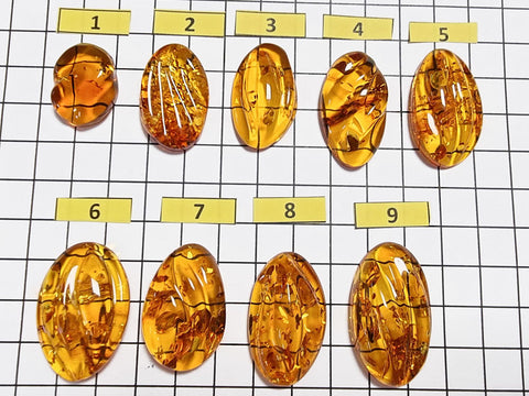 Cognac Amber Free Shape Cabochons