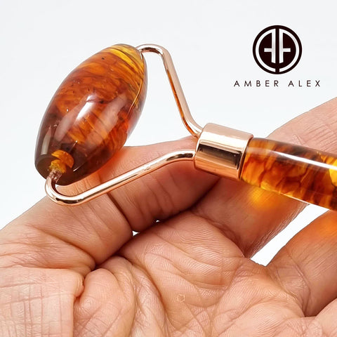 Cognac Amber Face Massage Roller