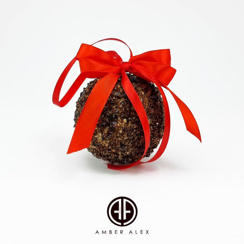 Dark Brown Amber Christmas Ornament