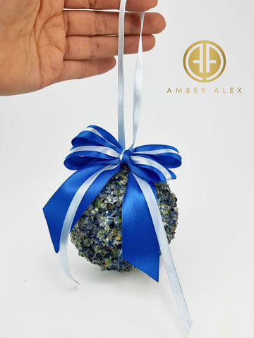 Blue Amber Christmas Ornament