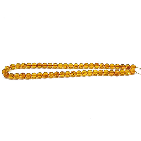 Light Cognac Amber Round Beads