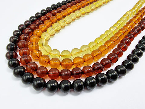 Cognac Amber Round Beads