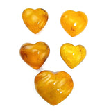 Antique Amber Heart Shape Cabochons
