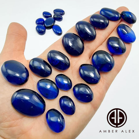 Blue Amber Free Shape Cabochons