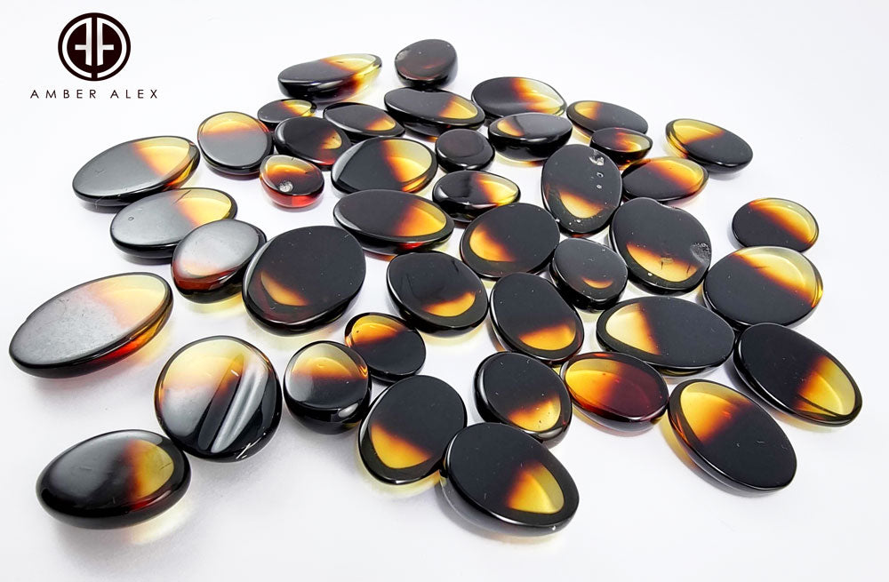 Gradient Amber Free Shape Cabochons