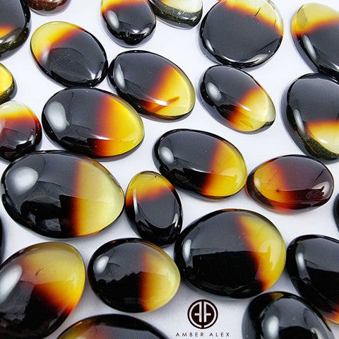 Gradient Amber Free Shape Cabochons