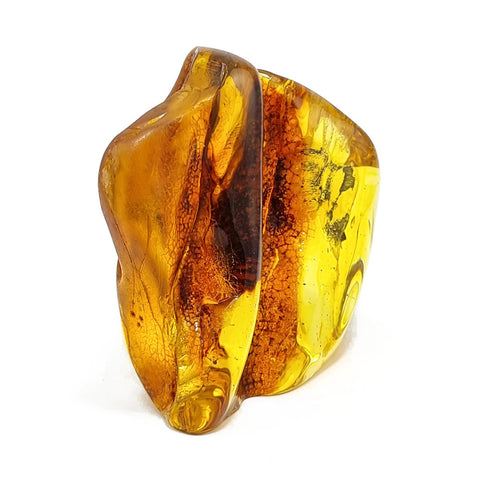 Natural Amber Free Shape Stone With Insects