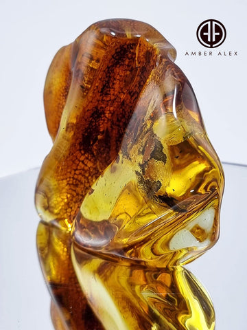 Natural Amber Free Shape Stone With Insects