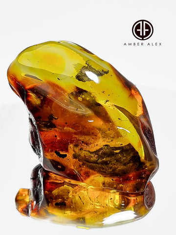 Natural Amber Free Shape Stone With Insects