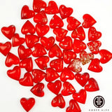 Red Amber Heart Shape Cabochon