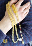 Transparent Amber Barrel Shape 7 mm Islamic Prayer Beads