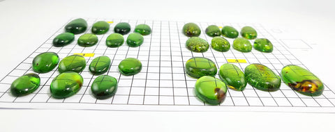 Green Amber Handmade Free Shape Cabochons