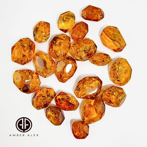 Cognac Amber Crystal Cut Shape Stone