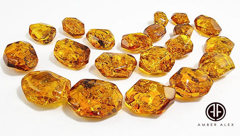 Cognac Amber Crystal Cut Shape Stone