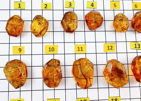 Cognac Amber Crystal Cut Shape Stone