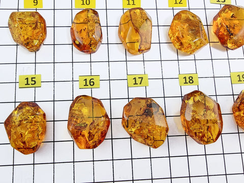 Cognac Amber Crystal Cut Shape Stone