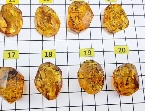 Cognac Amber Crystal Cut Shape Stone