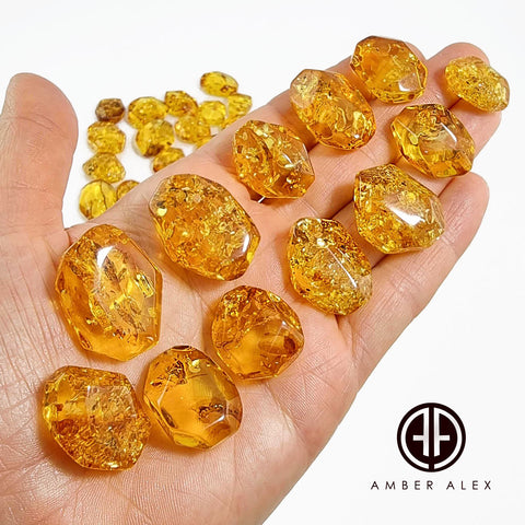 Cognac Amber Crystal Cut Shape Stone