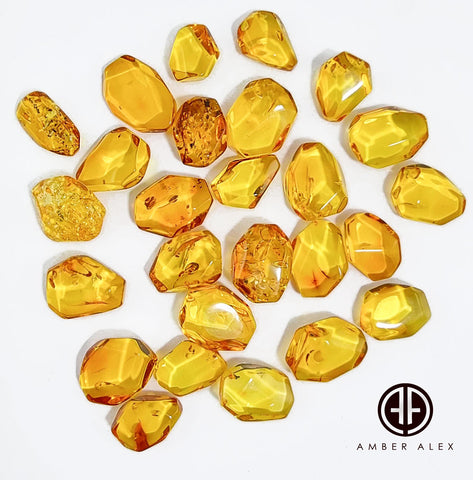 Cognac Amber Crystal Cut Stone