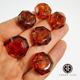 Cognac Amber Crystal Cut Shape Stone