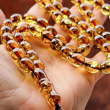Baltic Green Amber Olive Shape 9.5x11 mm Islamic Prayer Beads