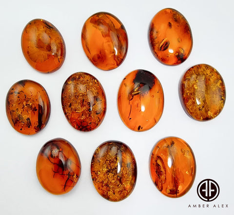 Cognac Amber Free Shape Cabochons