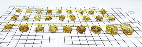 Fossil Amber Crystal Cut Shape Stones