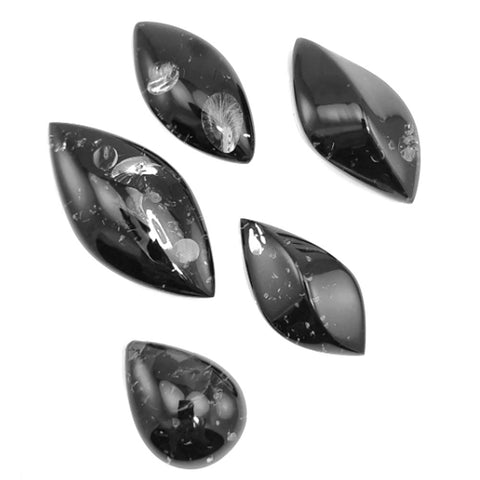 Green "Earth Stone" Marquise Shape Cabochons