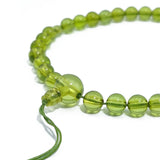 Green Amber Round Beads Juzu Nenju Buddhist Prayer