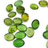 Green Amber Calibrated Oval Cabochons