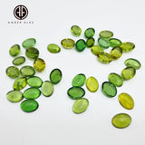Green Amber Calibrated Oval Cabochons