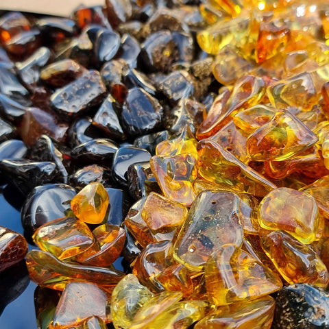 Light Cognac Natural Amber Free Shape Stone