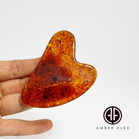 Cognac Amber Gua Sha Face Massage Tool