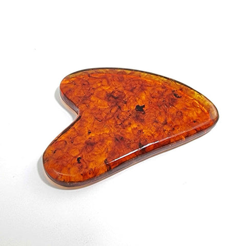 Cognac Amber Gua Sha Face Massage Tool