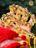 Transparent With Fossil Amber Egg 13x14 mm Islamic Prayer Beads