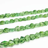 Green Amber Free Shape Faceted Beads