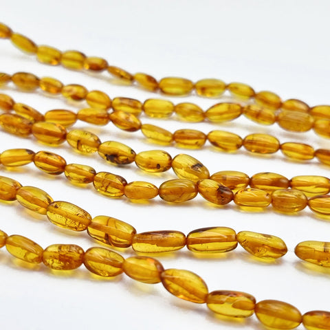 Cognac Amber Nugget Beads