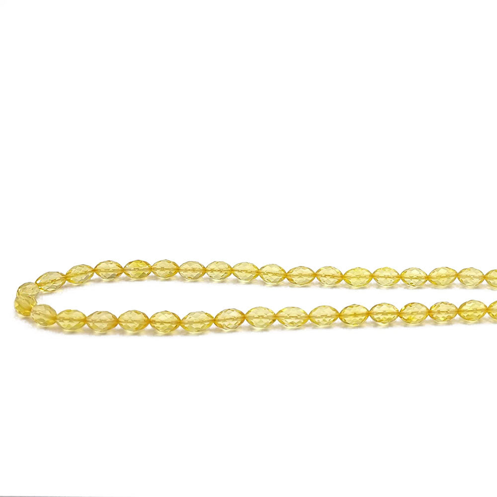 Lemon Amber Olive Faceted Beads
