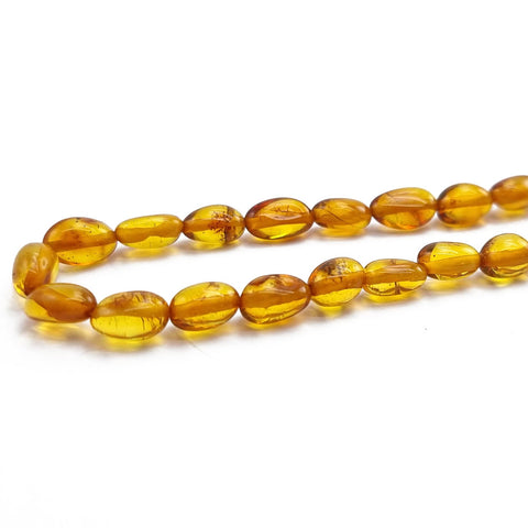 Cognac Amber Nugget Beads