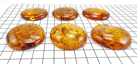 Cognac Amber Free Shape Round Cabochons