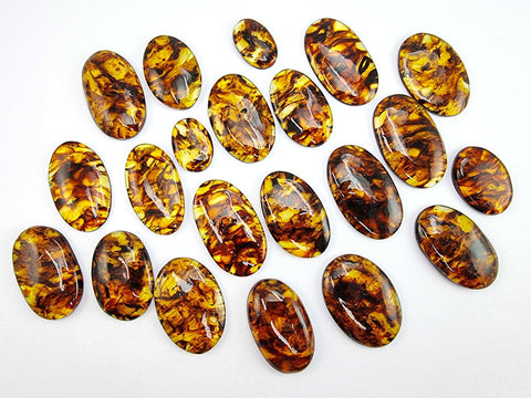 Cognac Amber Free Shape Cabochons