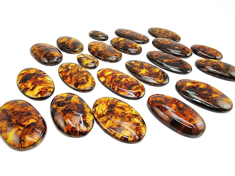 Cognac Amber Free Shape Cabochons