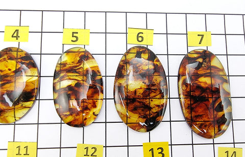 Cognac Amber Free Shape Cabochons