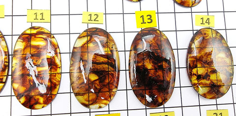 Cognac Amber Free Shape Cabochons