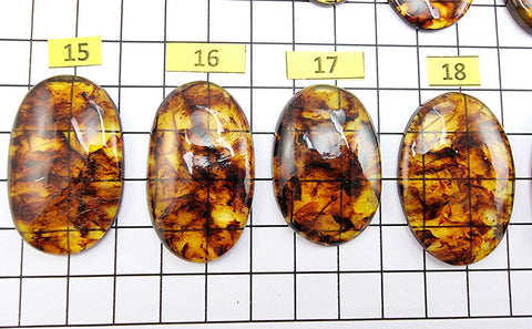 Cognac Amber Free Shape Cabochons