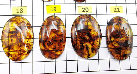 Cognac Amber Free Shape Cabochons