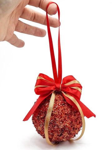 Red Amber Christmas Ornament