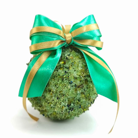 Green Amber Christmas Ornament