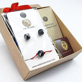 Cherry Amber Round Stud Earrings & Bracelet Gift Set
