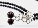 Cherry Amber Round Pendant Beaded Necklace